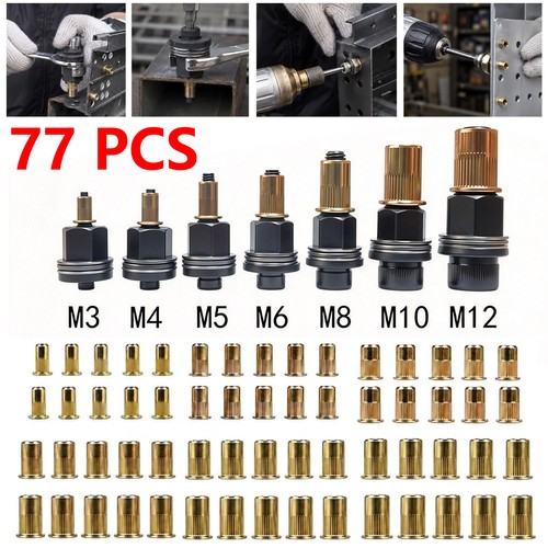 77pcs manual rivet nut tool - 77pcs,