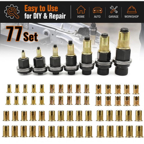 77pcs carbon steel - steel, nut